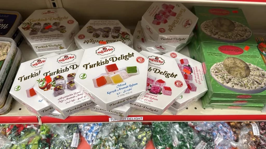 Turkish delight and halva on display